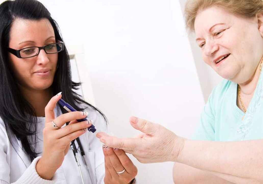 Campione di sangue per diabete